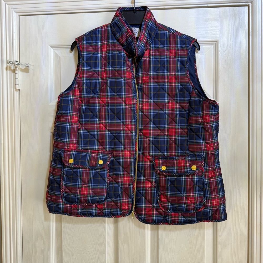 Plaid Puffer Vest